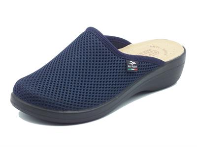 Articolo FlyFlot T5 368 FE Albinea Blu Pantofole per Donna in tessuto con sottopiede in pelle